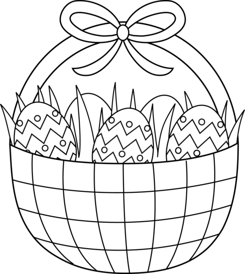easter bunny with basket coloring pages - photo #30
