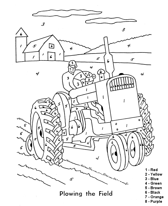 easy farm coloring pages - photo #12