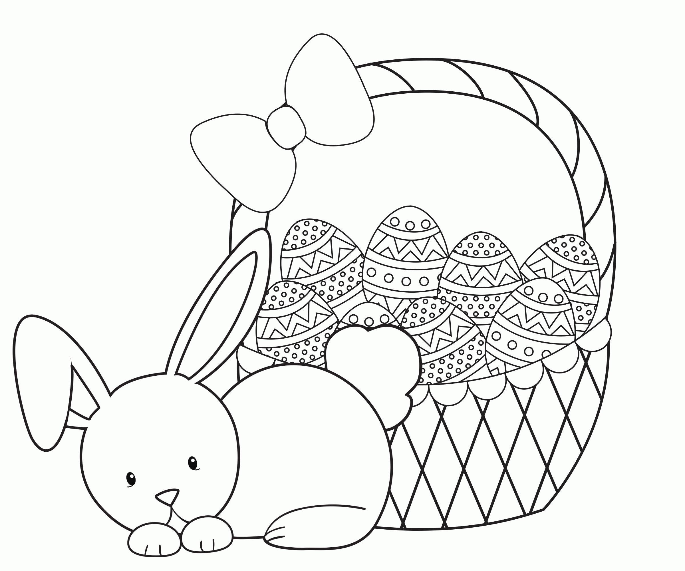 easter bunny coloring pages for preschool - photo #31