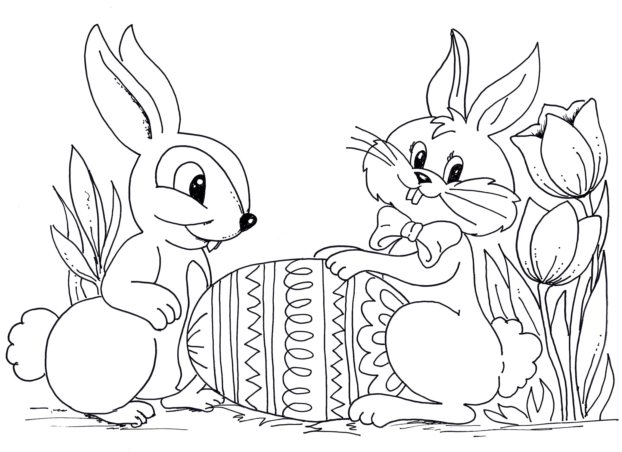 easter bunny coloring pages to print out - photo #33