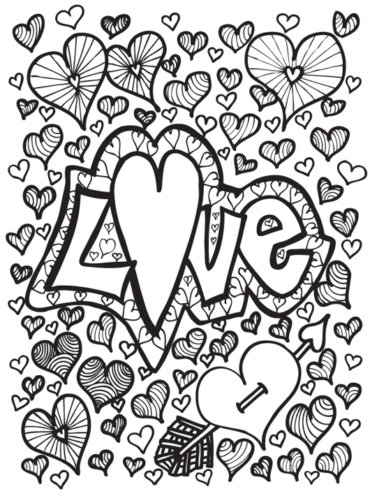 valentine printable coloring pages for teens - photo #26