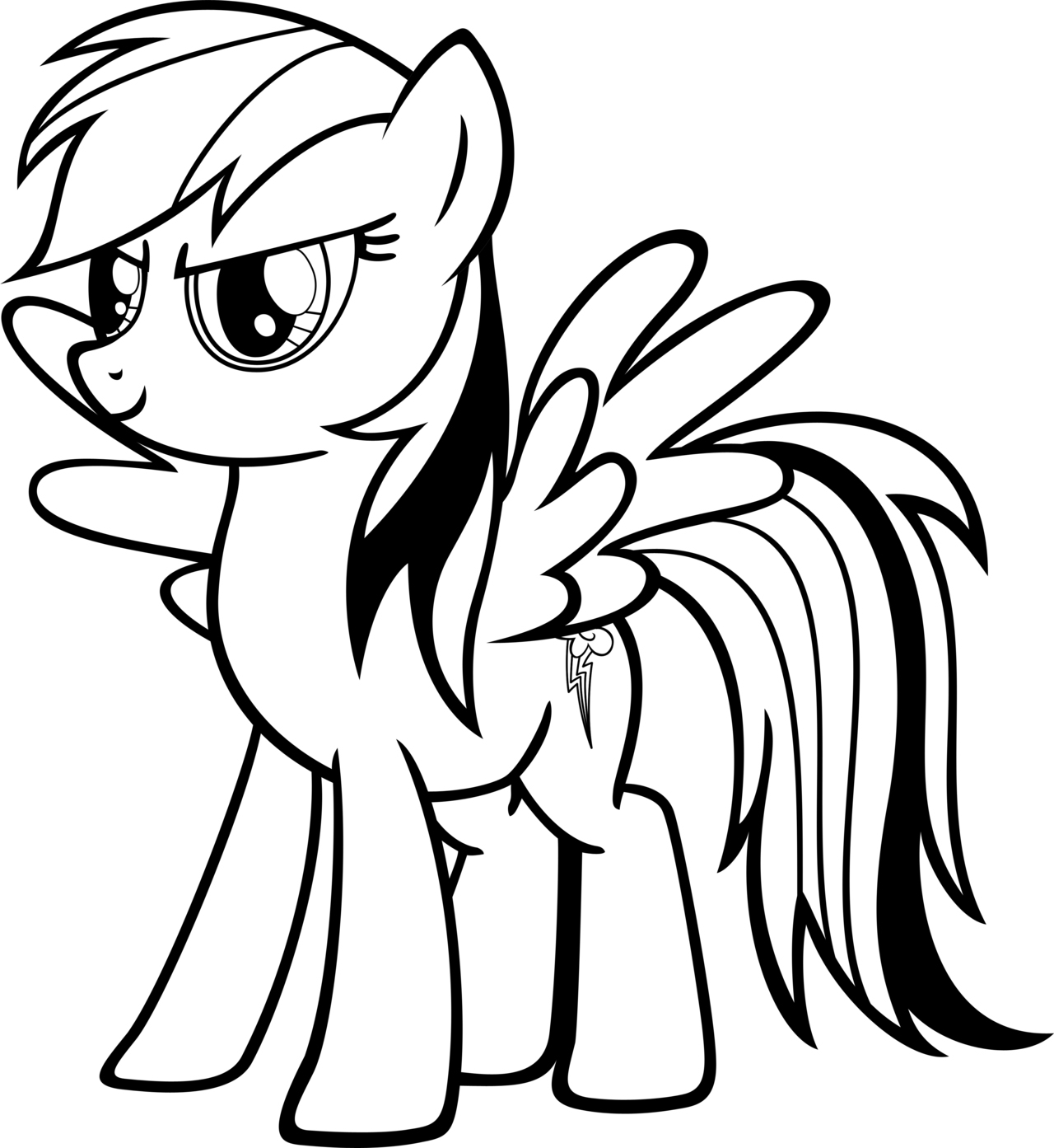 rainbow dash coloring pages free - photo #10