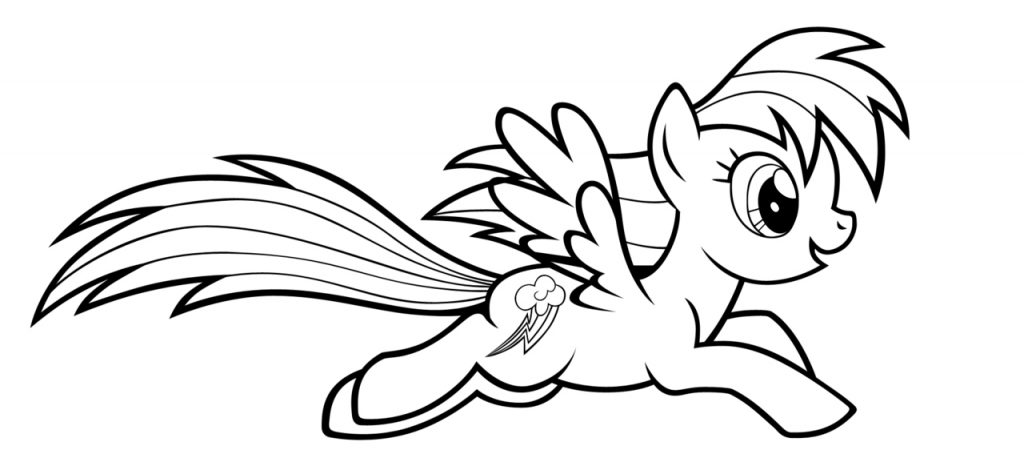 My Little Pony Rainbow Dash Coloring Pages Free Printable