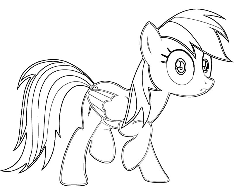 rainbow dash coloring pages for kids - photo #8