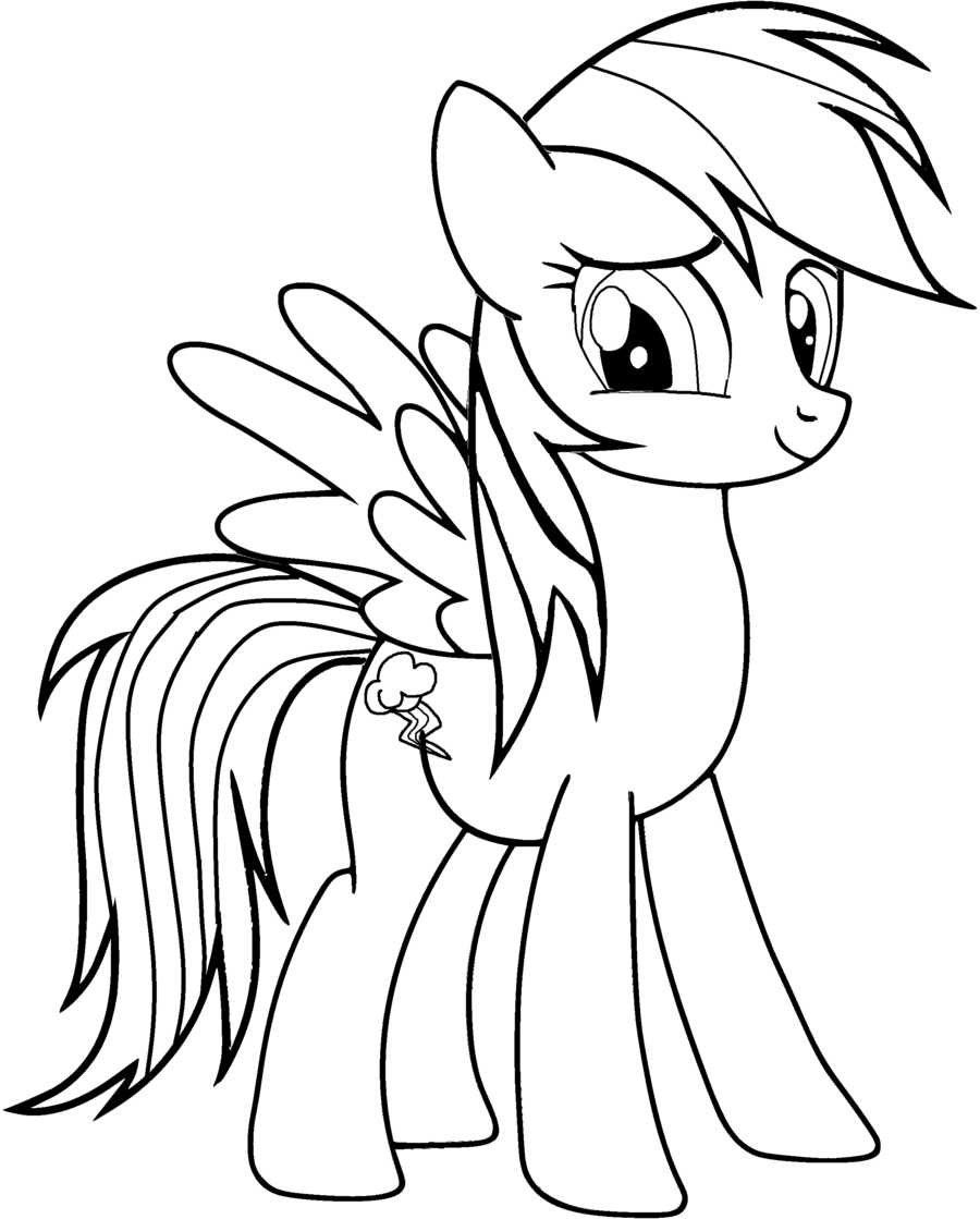 rainbow dash coloring pages free - photo #1