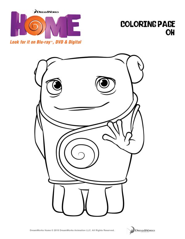 oh home movie coloring pages - photo #7