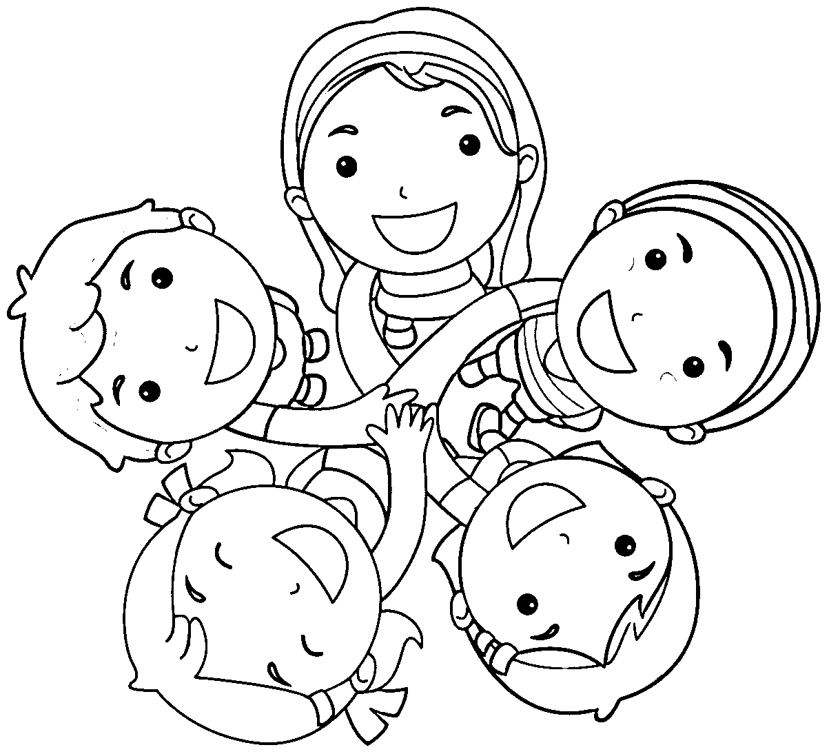 Free Friends Coloring Page