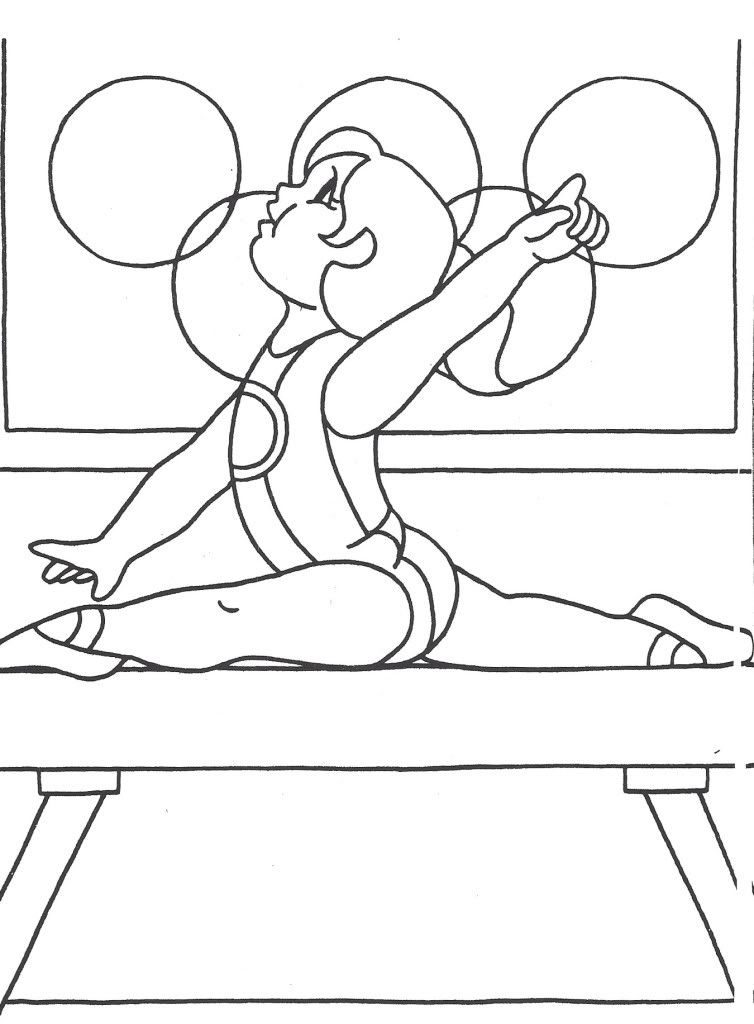 Gymnastics Coloring Pages Olympics 754x1024 
