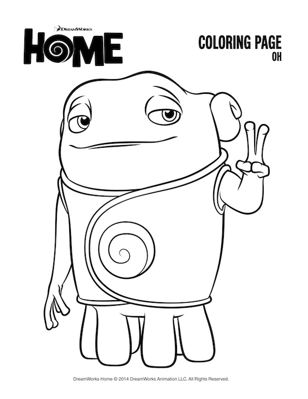 oh from the movie home coloring pages - photo #3