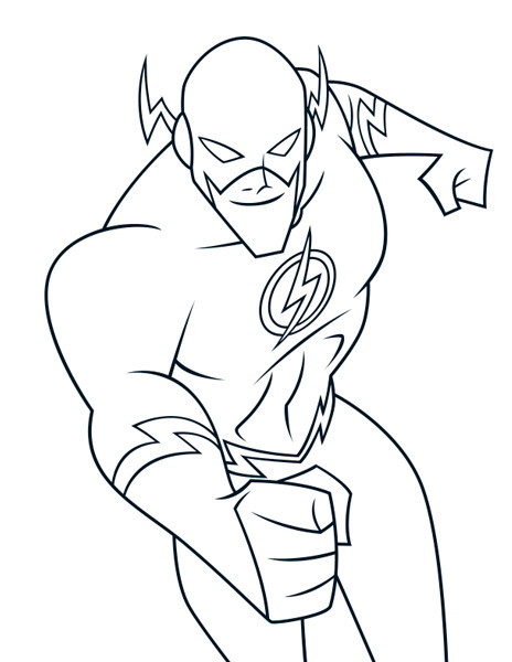 dc flash coloring pages - photo #24