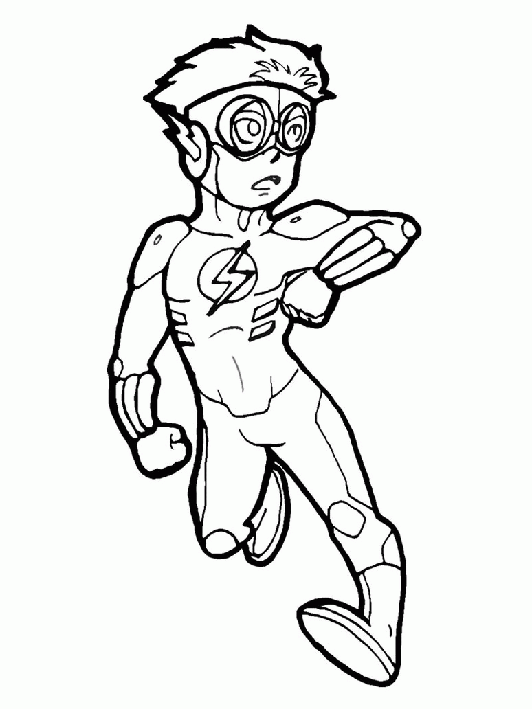 dc flash coloring pages - photo #36