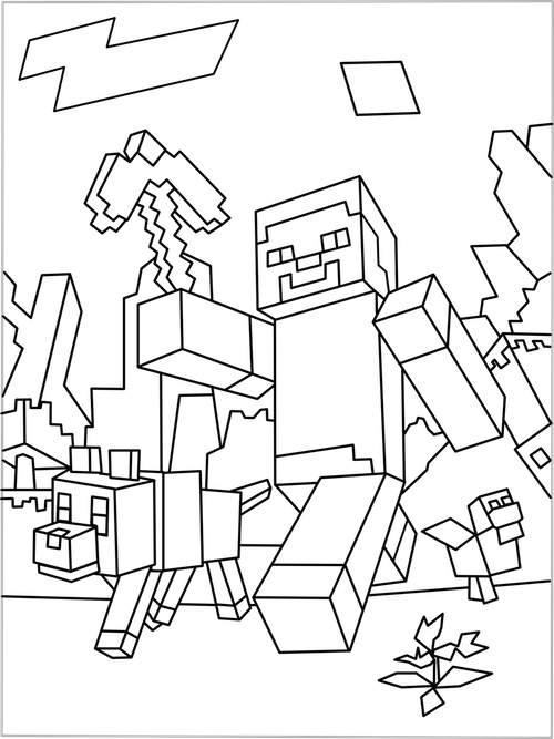 Minecraft Free Printables Coloring Pages