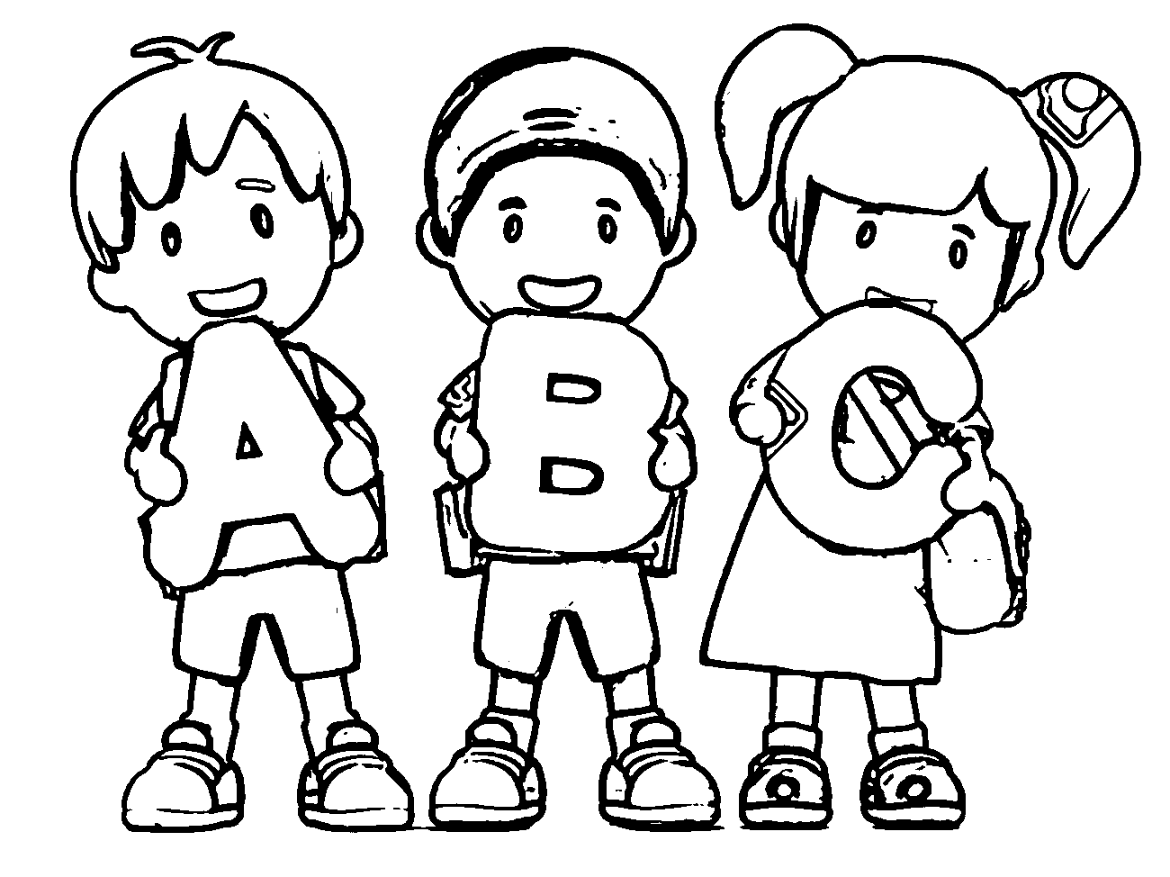 abc child reading book coloring pages - photo #37