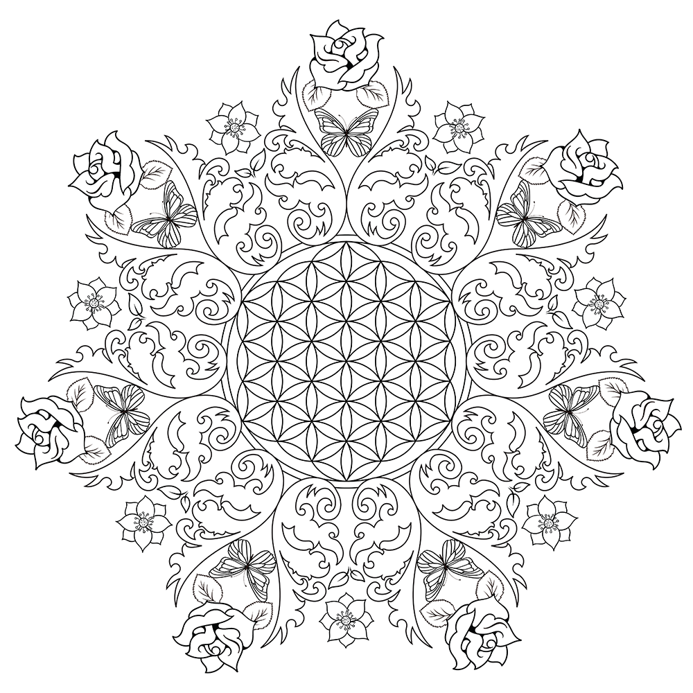 Flower Coloring Pages for Adults - Best Coloring Pages For Kids