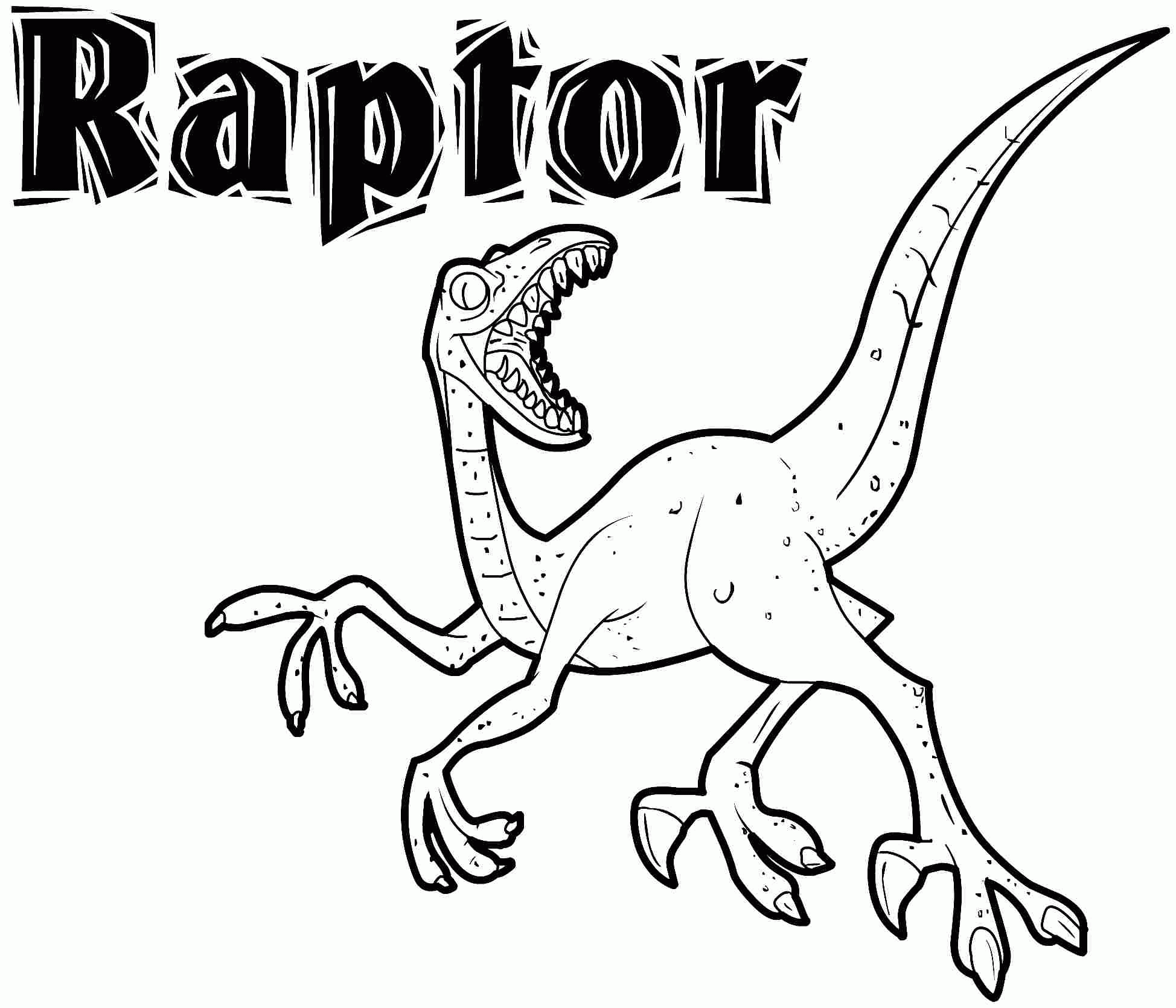 dinosaurs coloring pages raptor - photo #19