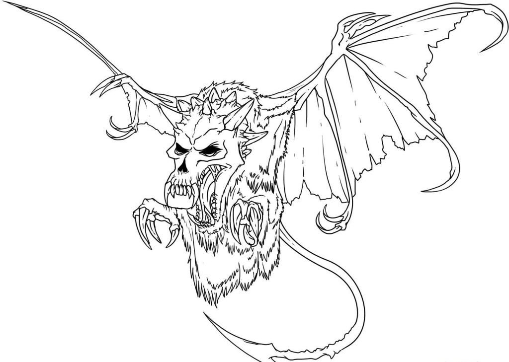 scary coloring pages for kids - photo #12
