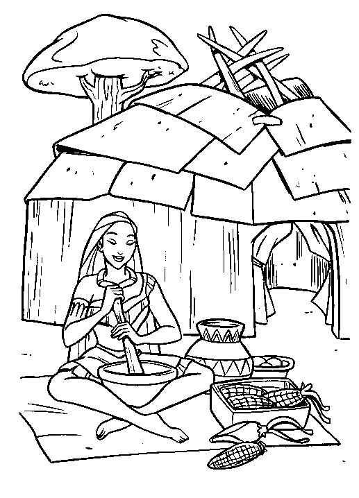 Native American Coloring Pages Kids Corn Art