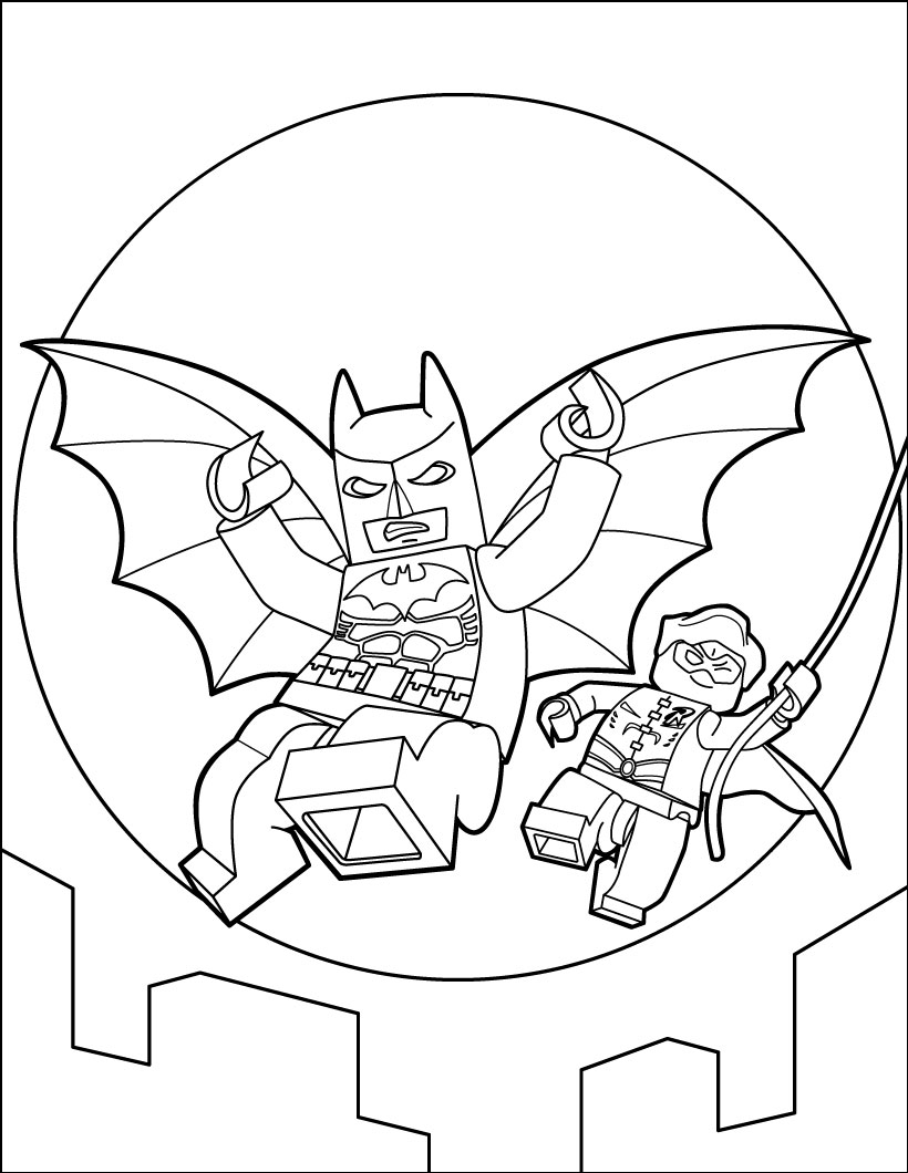 Lego Batman Coloring Pages Kids Games