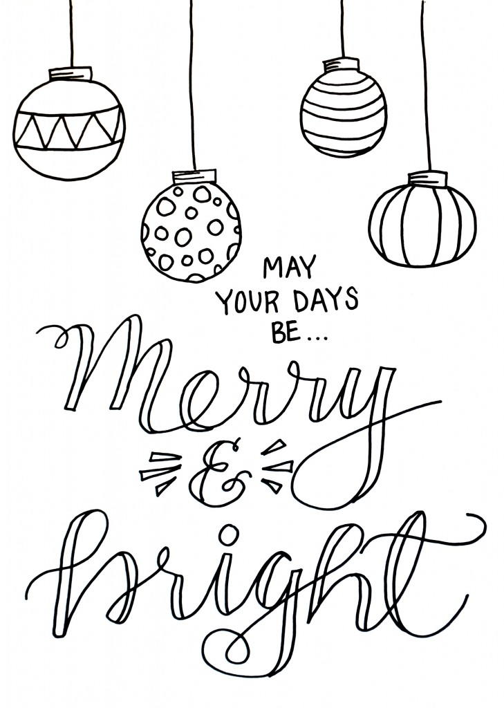 Free Printable Merry Christmas Coloring Pages