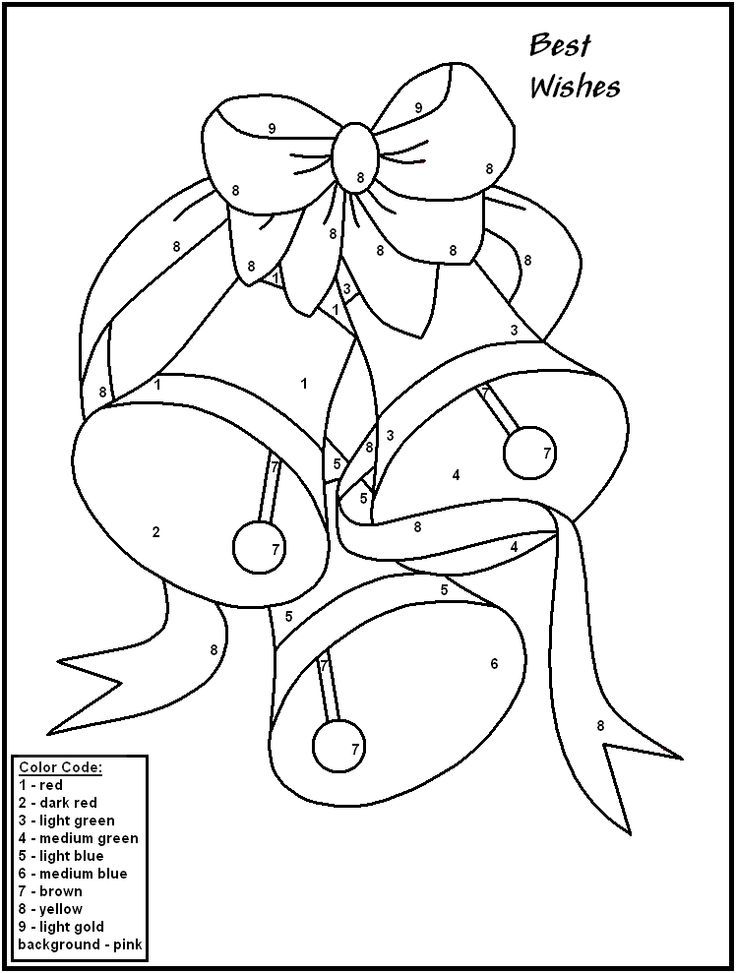 Christmas Color By Numbers - Best Coloring Pages For Kids