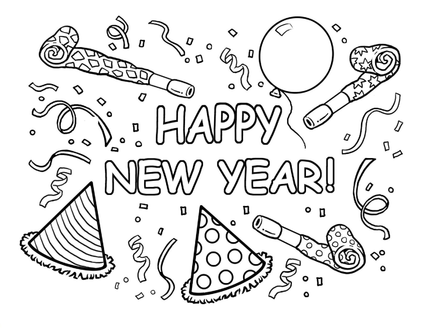 Happy New Year Coloring Pages - Best Coloring Pages For Kids