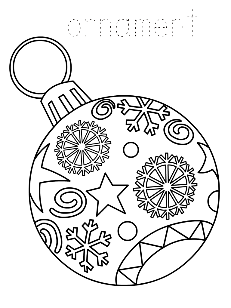 Christmas Ornament Coloring Pages Best Coloring Pages For Kids