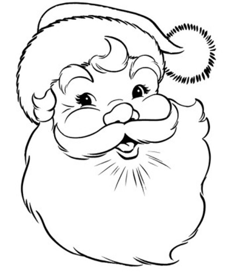 Free Printable Christmas Coloring Pages Santa