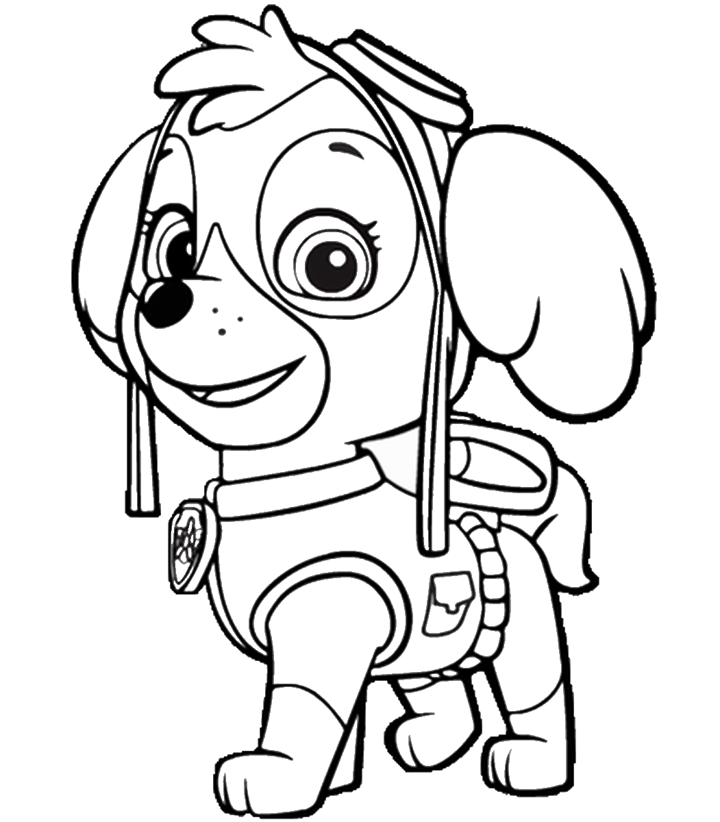 Paw Patrol Free Printable Colouring Pages