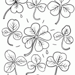 Pretty Shamrocks - St Patricks Day Coloring Page