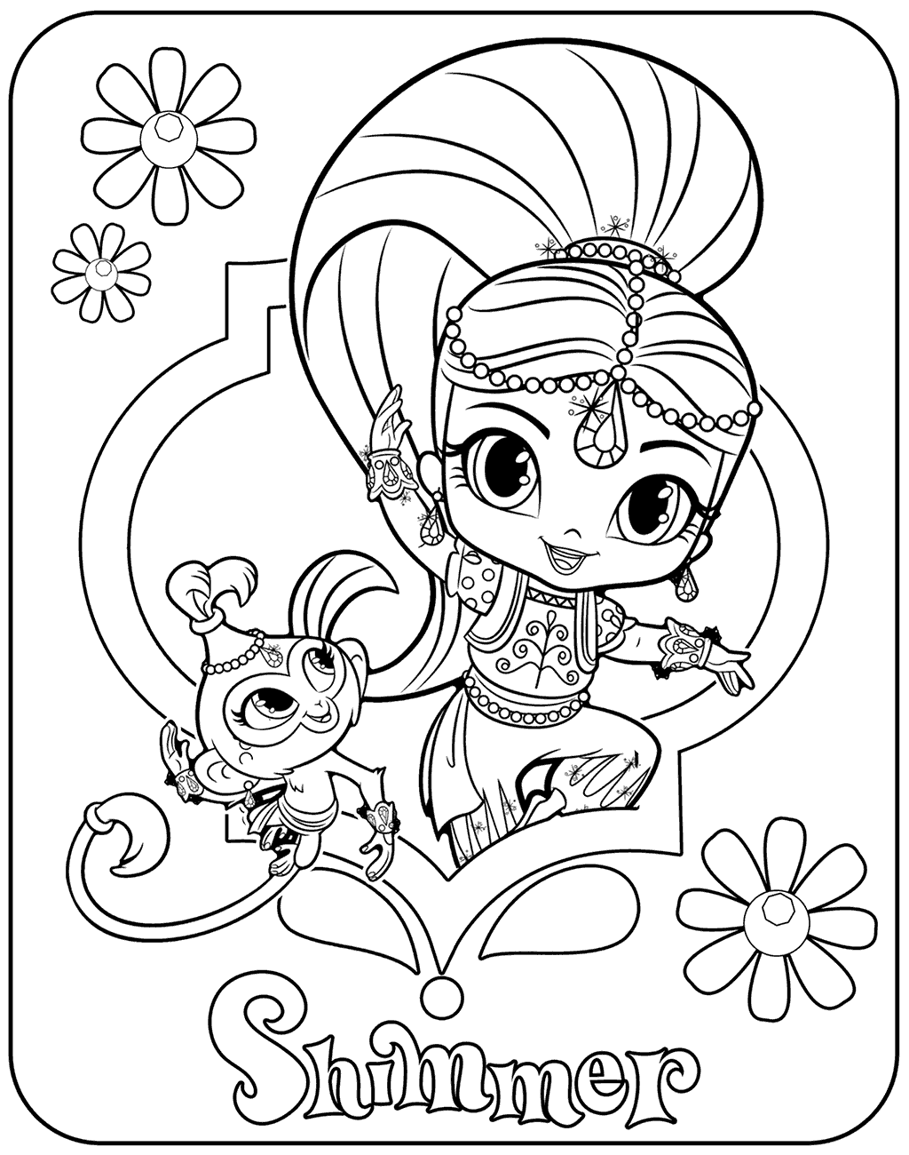 Shimmer Coloring Pages