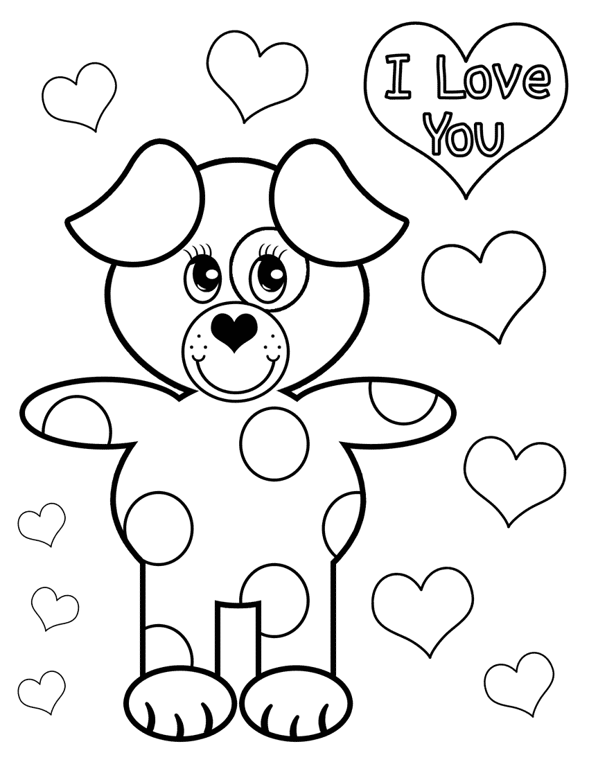 Printable Coloring Valentines Cards For School Free