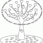 Valentines Day Coloring Pages - Love Tree