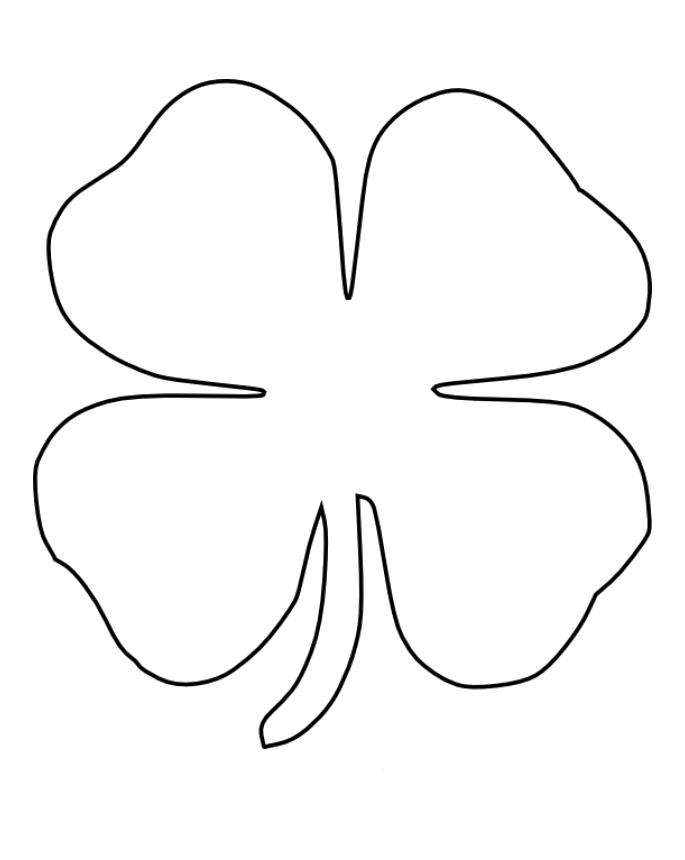 Four Leaf Clover Coloring Pages Best Coloring Pages For Kids