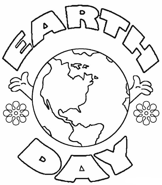 Happy Earth Coloring Sheet