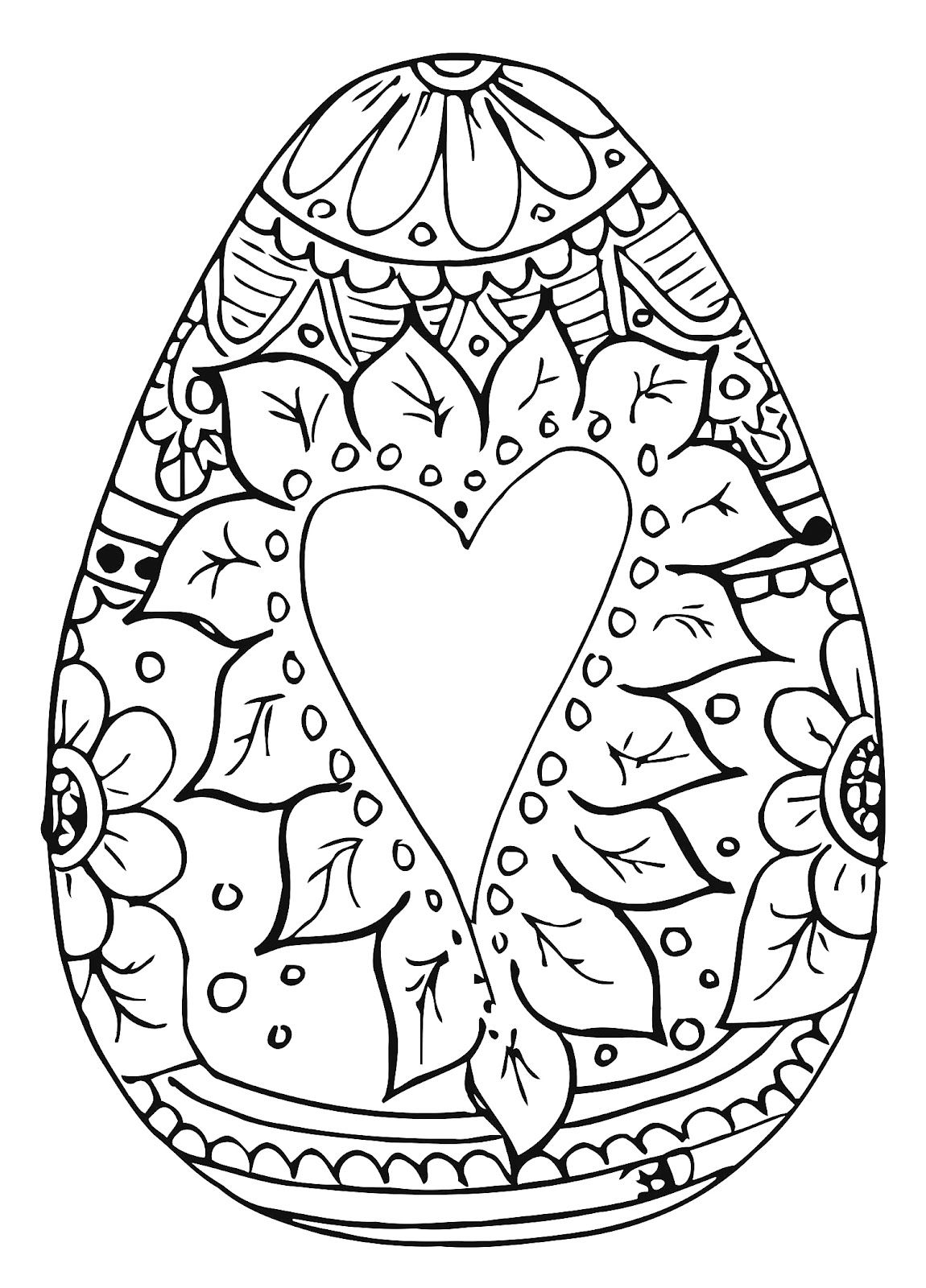 Free Printable Easter Egg Coloring Pages For Adults