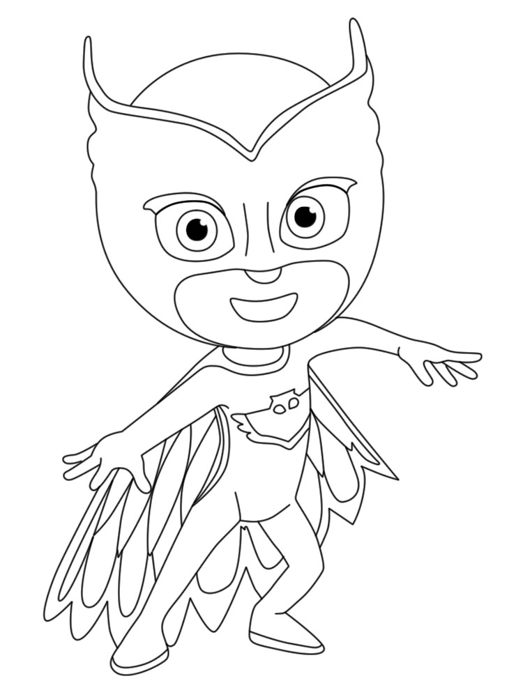 Pj Masks Owlette Coloring Page