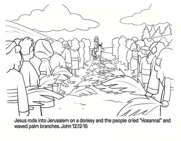 palm sunday coloring pages religious free - photo #12