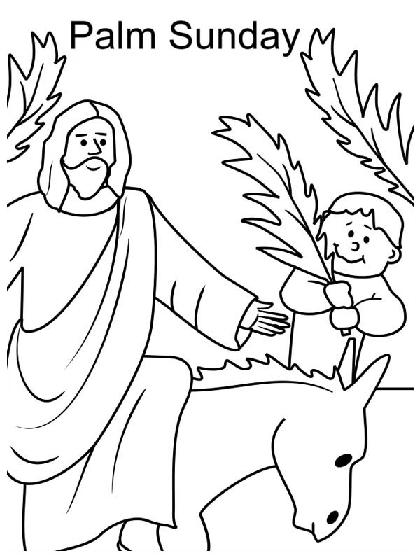 palm sunday coloring pages religious free - photo #39