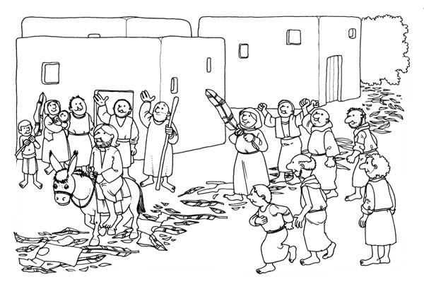 palm sunday coloring pages religious christmas - photo #15