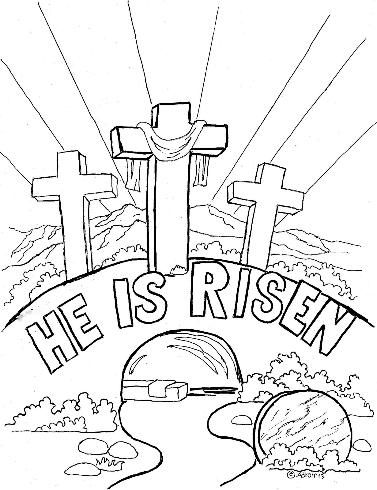 Christian Easter Coloring Sheets Free Printable