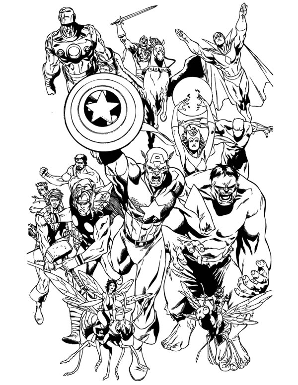 Free Printable Coloring Pages Marvel Printable Blank World