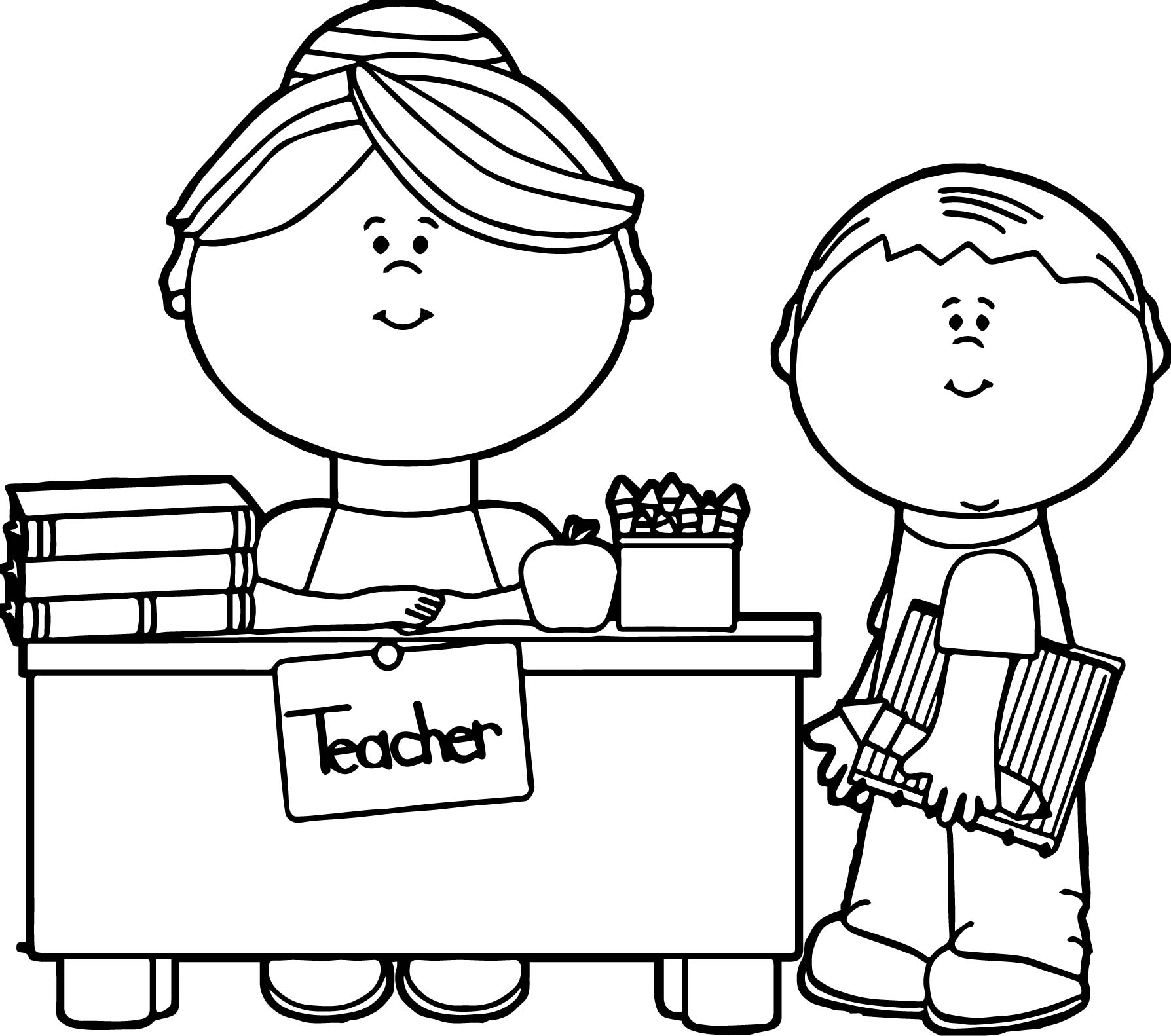 Kid Coloring Pages Teacher