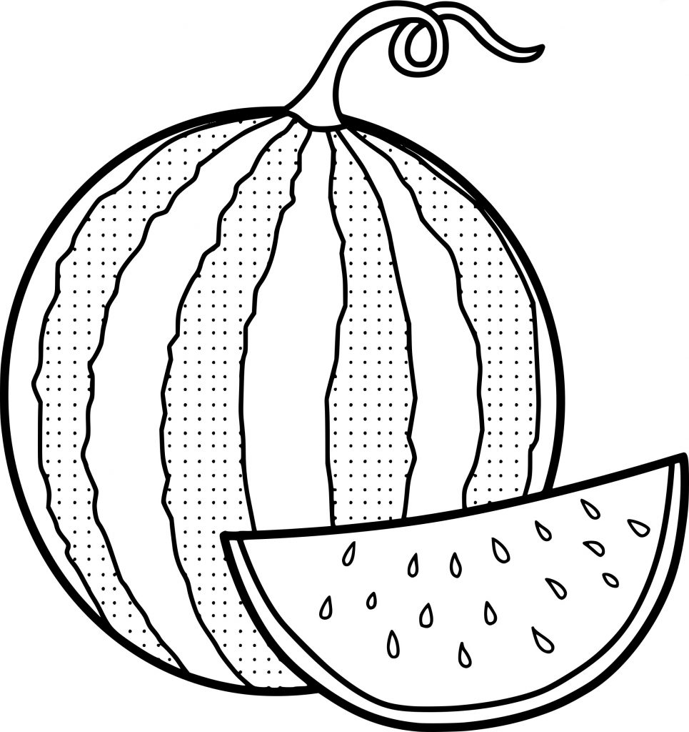 watermelon coloring page