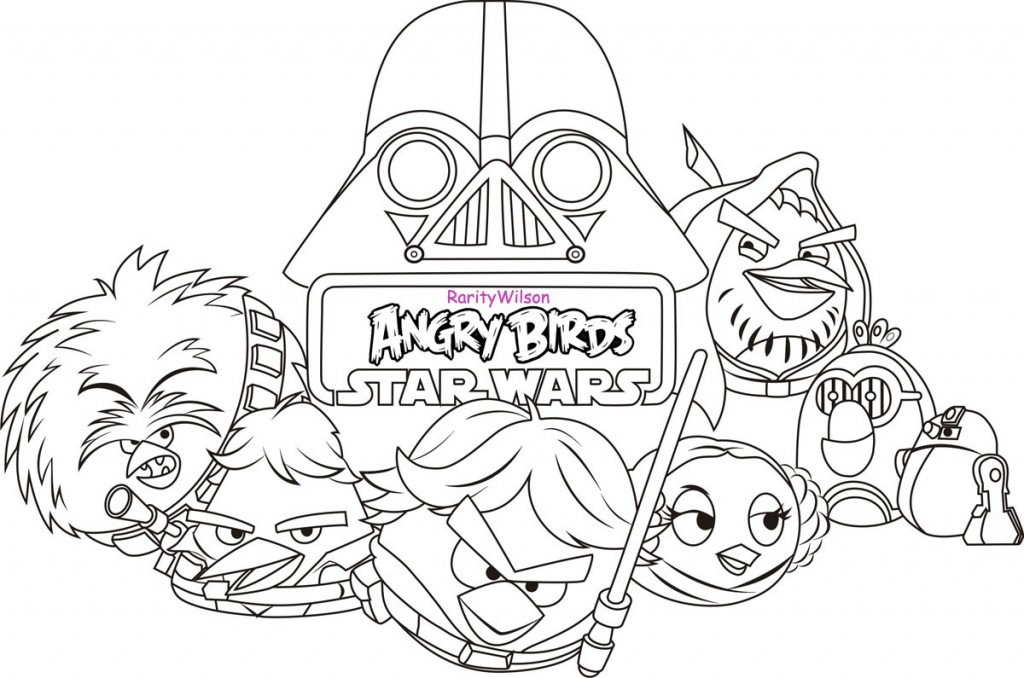 Angry Bird Star Wars Coloring Page