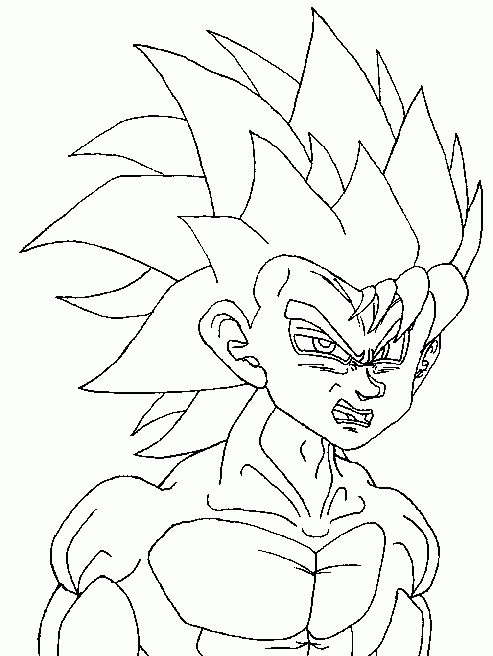 SonGoku Super Saiyajin - 2 - Dragon Ball Kids Coloring Pages