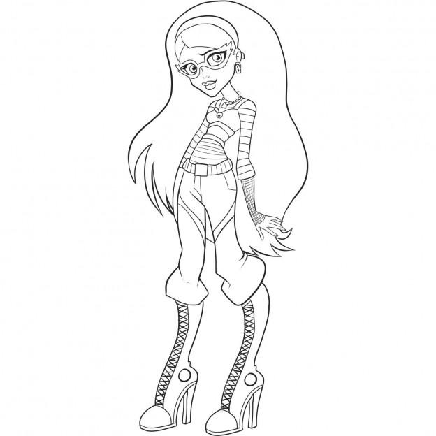 Free Printable Monster High Coloring Pages for Kids