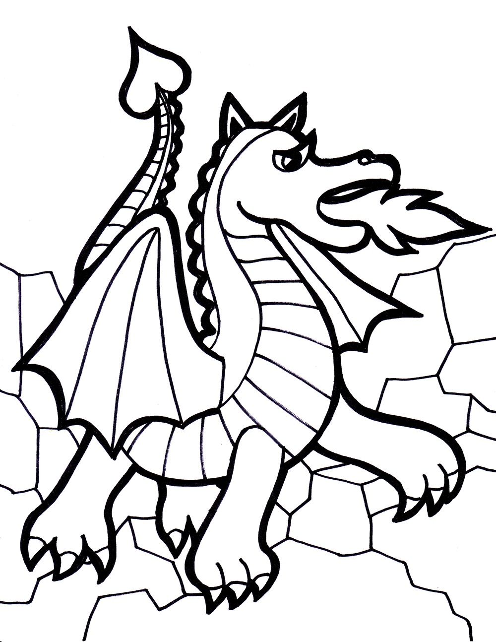 Dragon Coloring Page Printable - Printable World Holiday