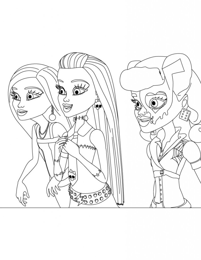 Coloring Pages of Monster High Dolls