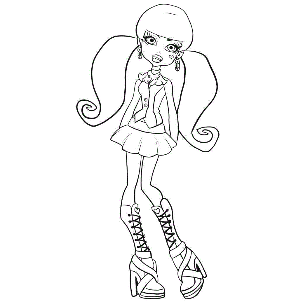 monster high frankie coloring pages