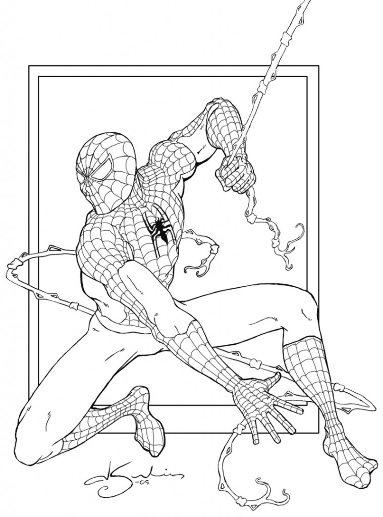 Coloring Pages of Spiderman For Kids